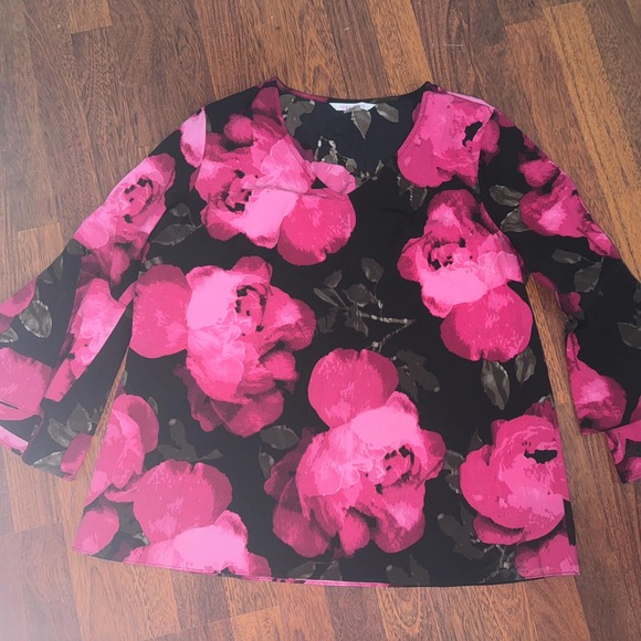 Nygard Flowered blouse  women’s  size L - Picture 4 of 4